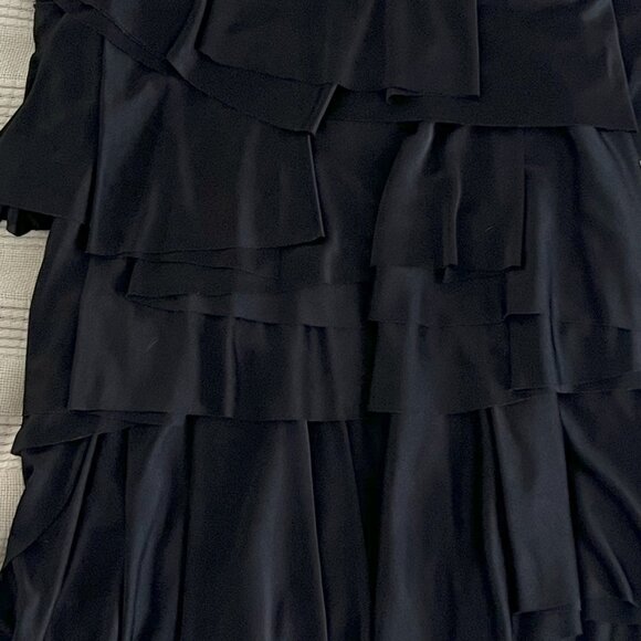 BCBGMaxAzria Black One Shoulder Ruffle Mini Dress - Picture 2 of 6